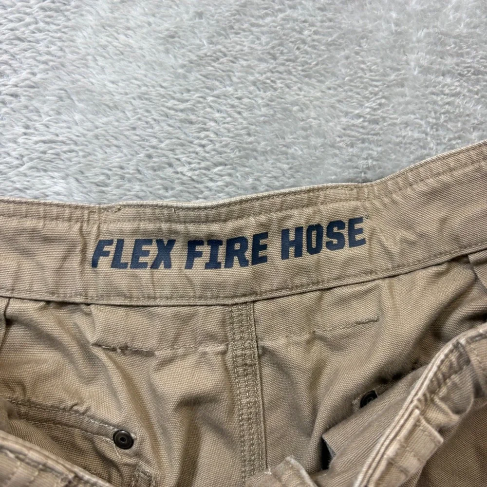 Duluth Trading Co Cargo Shorts Mens 32 Tan Flex Fire Hose Utility Workwear